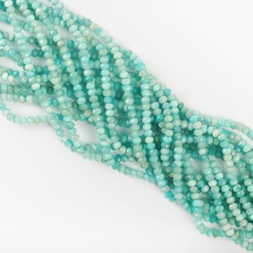 Amazonit oponka fasetowana 3x4mm