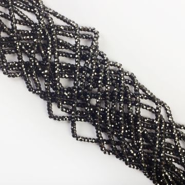 Czarna cyrkonia oponka fastowana 3x2mm