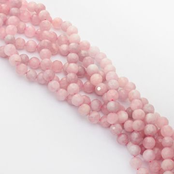 Kryształ górski różowy kulka fasetowana 8mm