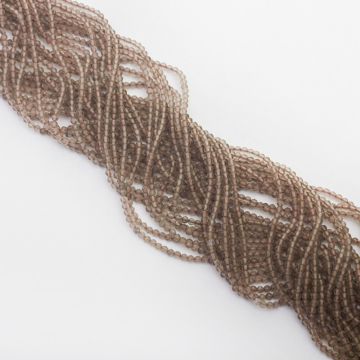 Kryształ górski dymny kulka fasetowana 2mm