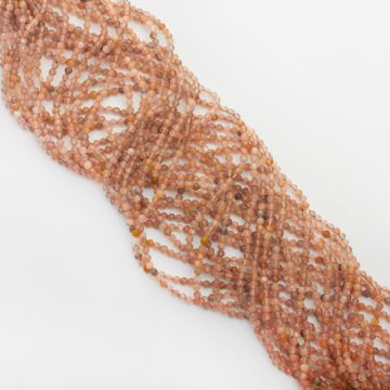 Kamień słoneczny kulka fasetowana 2mm