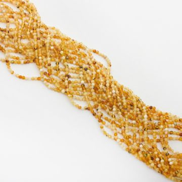 Opal żółty kulka fasetowana 2mm