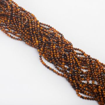 Tygrysie oko kulka fasetowana 3mm