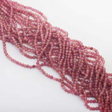 Turmalin różowy kulka fasetowana 3mm