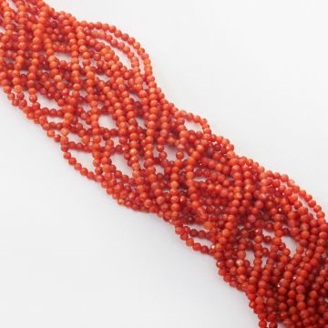 Agat czerowny kulka fasetowana 3mm