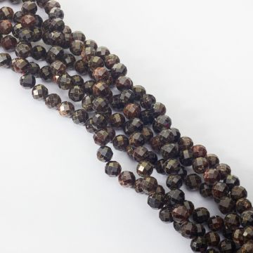 Granat kulka fasetowana 8mm