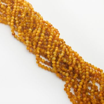 Złote tygrysie oko kulka fasetowana 4mm