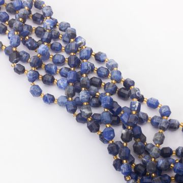 Sodalit baryłka fasetowana 8,5mm