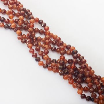 Granat pomarańczowy kulka fasetowana 6mm