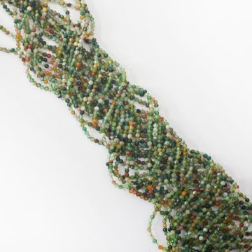 Agat indyjski kulka fasetowana 2,5mm