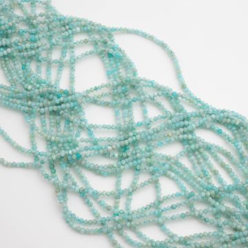 Amazonit kulka fasetowana 2mm