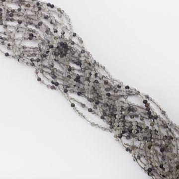 Kryształ górski z rutylem kulka fasetowana 2,5mm