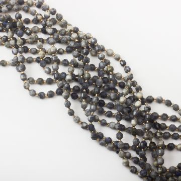 Labradoryt baryłka fasetowana 5,5mm