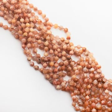 Kamień słoneczny baryłka fasetowana 6mm