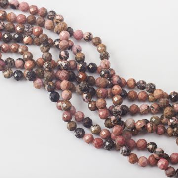 Rodonit kulka fasetowana 8mm