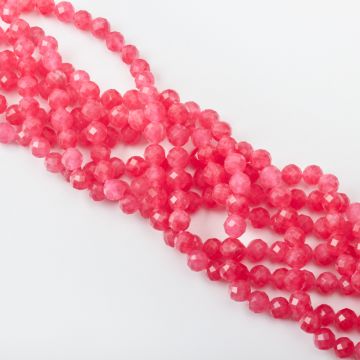 Agat czerwony kulka fasetowana 8mm