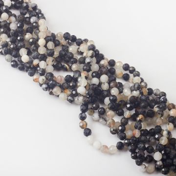 Kryształ górski z czarnym rutylem 6mm