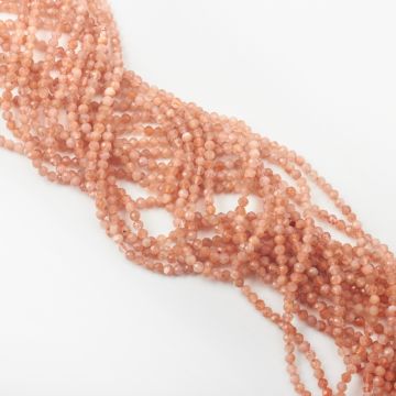 Kamień słoneczny kulka fasetowana 4mm