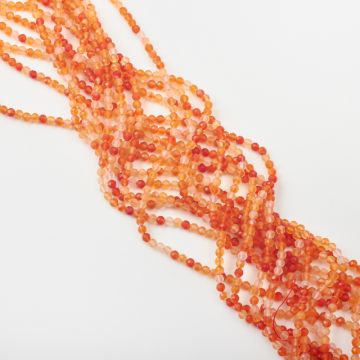 Agat cukierkowy kulka fasetowana 3mm