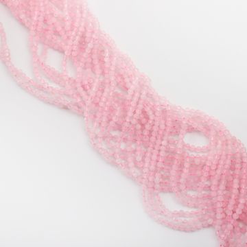 Kryształ górski różowy kulka fasetowana 3,5mm