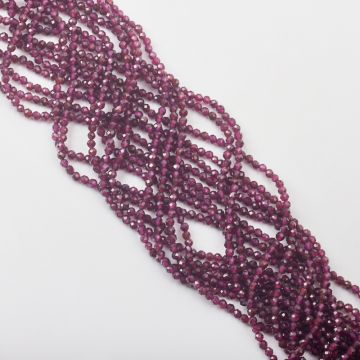 Granat kulka fasetowana 3mm