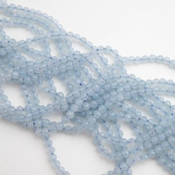 Akwamaryn kulka fasetowana 4mm