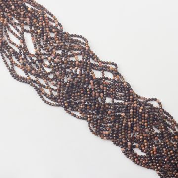 Czarny rubin kulka fasetowana 3mm