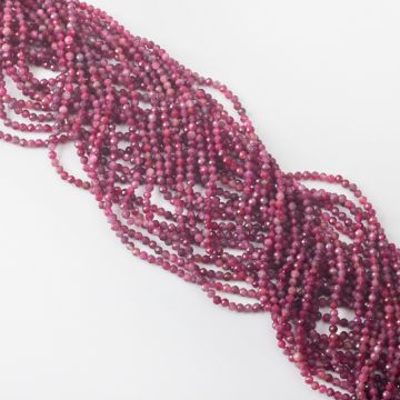 Różowy turmalin kulka fasetowana 3mm