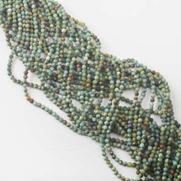 Turkus afrykański kulka fasetowana 3mm