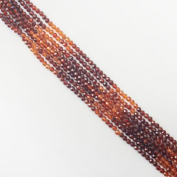 Granat pomarańczowy kulka fasetowana cieniowana 4,5mm
