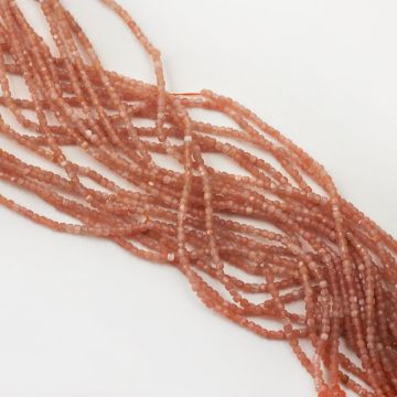 Kamień słoneczny kostka fasetowana 2,5x2,5mm