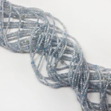 Akwamaryn kostka fasetowana 2,5x2,5mm