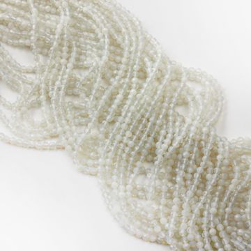 Opal syntetyczny kulka fasetowana 4mm - na sznurze