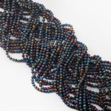 Rubin z szafirem kulka fasetowana 3mm