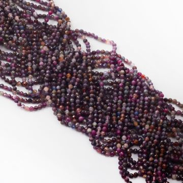 Rubin z szafirem kulka fasetowana 3,5mm