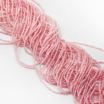 Opal różowy kulka fasetowana AA 2mm