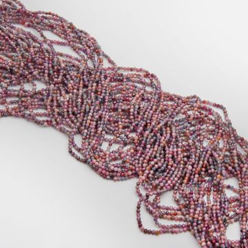 Rubin z szafirem kulka fasetowana 2mm - na sznury