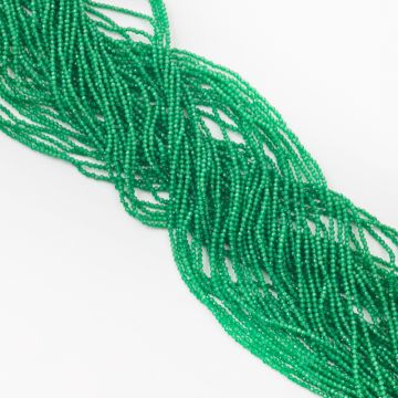 Kocie oko kulka fasetowana zielona 2mm