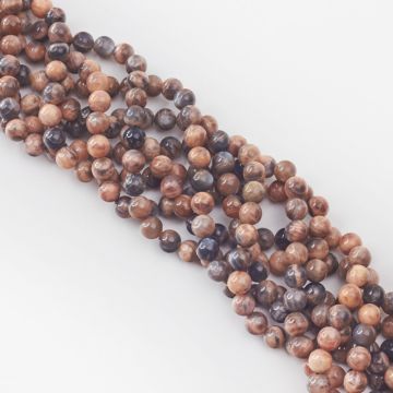 Czarny kamień słoneczny kulka gładka 8mm