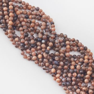 Czarny kamień słoneczny kulka gładka 6,5mm