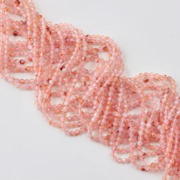 Agat kulka fasetowana 4mm