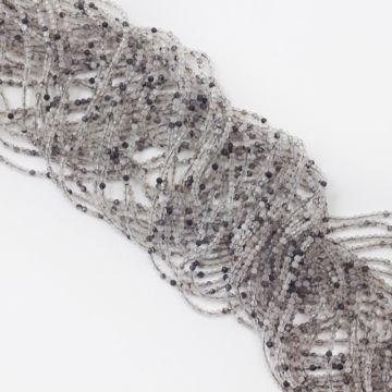 Kryształ górski z rutylem kulka fasetowana 2,5mm