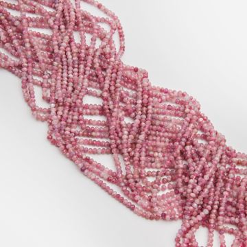 Turmalin różowy oponka fasetowana 3x4mm