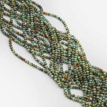 Turkus afrykański oponka fasetowana 3x4,5mm