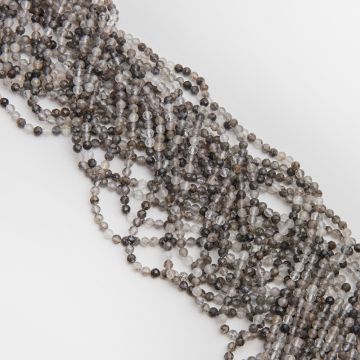 Kryształ górski z rutylem kulka fasetowana 4mm