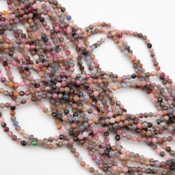 Rubin z szafirem kulka fasetowana 2,5mm