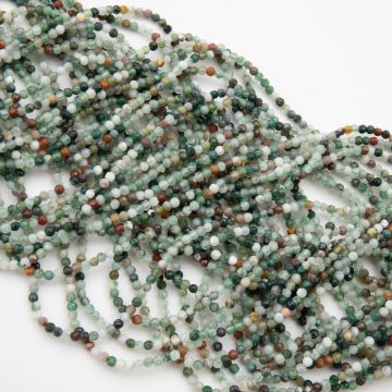 Agat indyjski kulka fasetowana 2mm