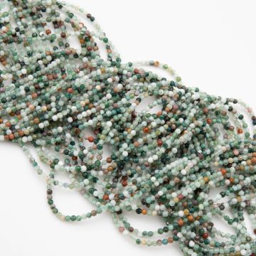 Agat indyjski kulka fasetowana 2mm