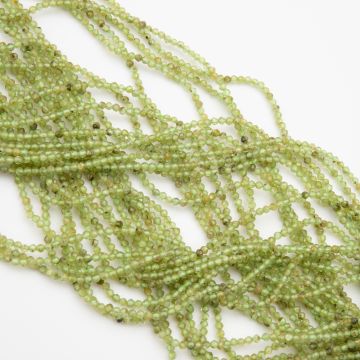 Peridot kulka fasetowana 2mm