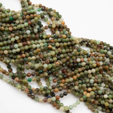 Zielony lepidolit kulka fasetowana 3,5mm